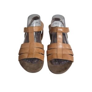 Natural Soul by Naturalizer Womens Tan Leather Gladiator Sandals Size 8